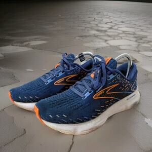 Brooks Glycerin 20 Blue Orange Athletic Low Running Shoes Sneakers Men Size 9